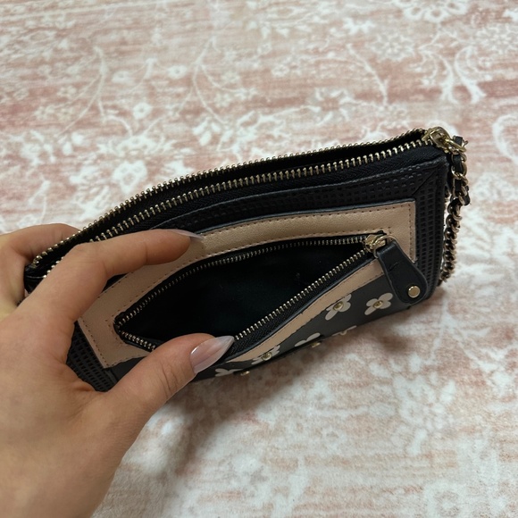 KENSIE Floral Golden Studded Wristlet Wallet - Picture 8 of 11